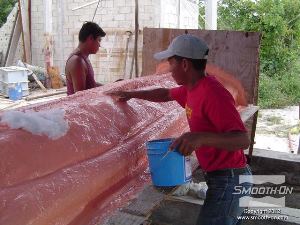 לחיצה להגדלת תמונה מורחים 4 שכבות של סיליקון Rebound 25 עד להגעה לעובי של 1 ס