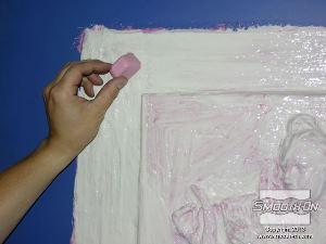 לחיצה להגדלת תמונה לאחר שהשכבה השניה התקשתה חלקית - ניתן להדביק את נקודות הנעילה.