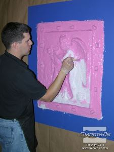 לחיצה להגדלת תמונה ערבוב ומריחה שכבה נוספת עם פיגמנט וללא מסמיך