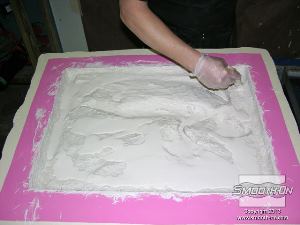 לחיצה להגדלת תמונה יש לכסות את כל השטח בגבס פולימרי