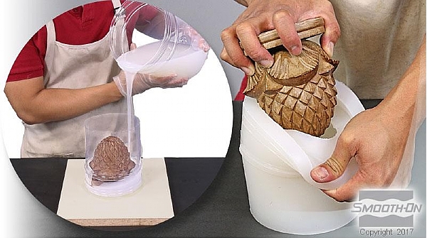 מניחים לקצף הפוליאוריתן להתמצק לחלוטין לפי שמוציאים אותו מהתבנית.