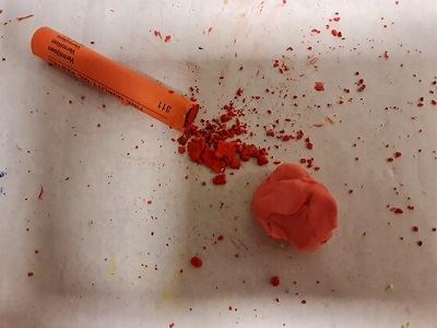 צביעת חימר פולימרי- לפורר צבעי פסטל