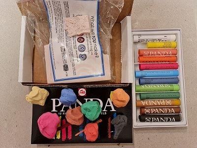 צביעת חימר פולימרי (COSCLAY) עם צבעי פסטל