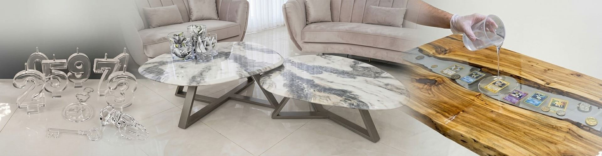 אפוקסי שקוף קריסטלי לציפוי ומילוי