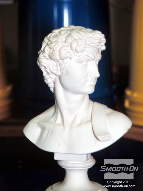 מודל הגבס המקורי שממנו מכינים תבנית בעזרת גומי פוליאוריטן גמיש למריחה מסדרת Brush on.