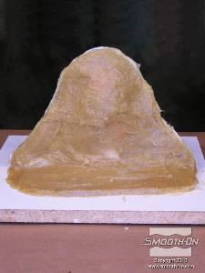 לחיצה להגדלת תמונה מניחים לפוליאורתן Plasti-Paste להתמצק במשך 90 דקות בטמפ' החדר.