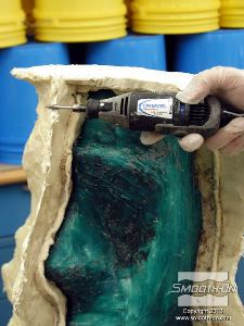 לחיצה להגדלת תמונה מעגלים פינות וקצוות חדים במעיל התמיכה בעזרת דרמל.