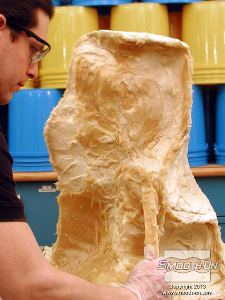 לחיצה להגדלת תמונה בונים מעיל תמיכה מהפוליאוריתן הקשיח Plasti-Paste בעובי 1 ס