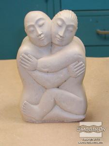 לחיצה להגדלת תמונה היציקה שהתקבלה היא בצבע חום בהיר וחלש, אבל מרקם העץ הועתק במדוייק. פשוט צובעים את היציקה כדי להבליט את מרקם העץ.