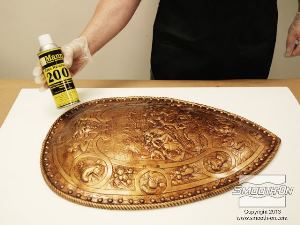 לחיצה להגדלת תמונה חומר ההפרדה בו משתמשים עבור ה סיליקון למריחה Rebound 40 בהדגמה הזו הוא Ease Release 200.