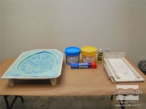 לחיצה להגדלת תמונה התבנית ומעיל התמיכה מוכנים ליציקה של בצק אפוקסי Free Form.