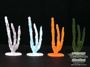 לחיצה להגדלת תמונה בתמונה - יציקות אלמוגים עם כמות משתנה של פיגמנט Ignite וSO-Strong.