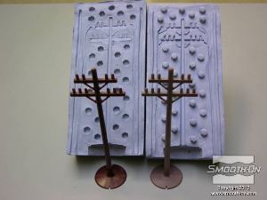 לחיצה להגדלת תמונה ניתן להכין יציקות רבות מתבנית סיליקון OOMOO אחת.