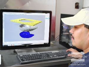 לחיצה להגדלת תמונה המודל תוכנן  בתוכנת CAD, להעברתו ל תלת מימד על מנת שיהיה ניתן לכרסם אותו בבלוק לכרסום ב CNC  