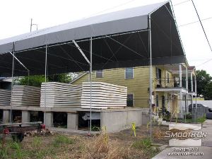 לחיצה להגדלת תמונה הקמה-  יציקת בטון על הרצפה , לבידוד משתמשים בלוחות מוקצפים. 